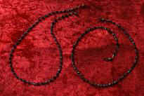 Brillenketten aus facettierten Glasperlen und Hmatitperlen 