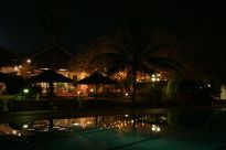 Abendstimmung am Pool