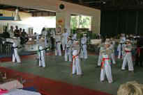 Gruppe beim Aufwrmen