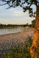 Abendstimmung am Strand bei Borgholm auf land