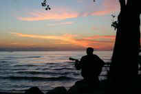 Abendstimmung am Strand bei Borgholm auf land