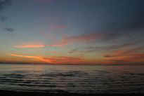 Abendstimmung am Strand bei Borgholm auf land